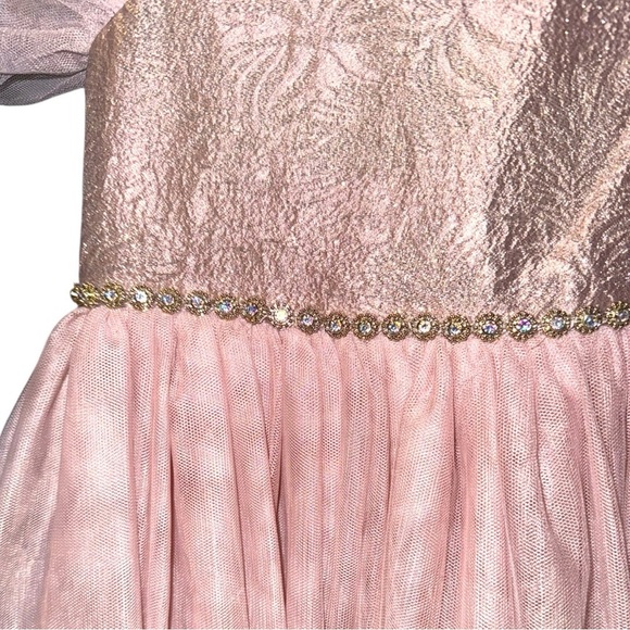 Bonnie Jean Girls 2T Pink Glitter Tulle Dress Formal Party Wedding NWT - Picture 3 of 9
